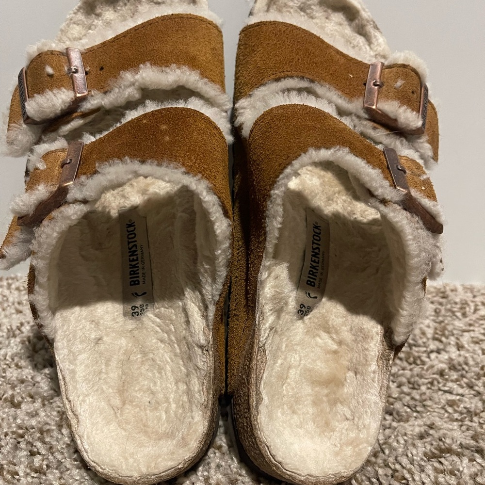 Birkenstock Brown and Cream Sandals